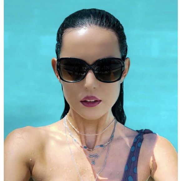 New Roberto Cavalli Women Sunglasses Square Oversized Black Gray Lens RC651S-01B - Picture 5 of 11